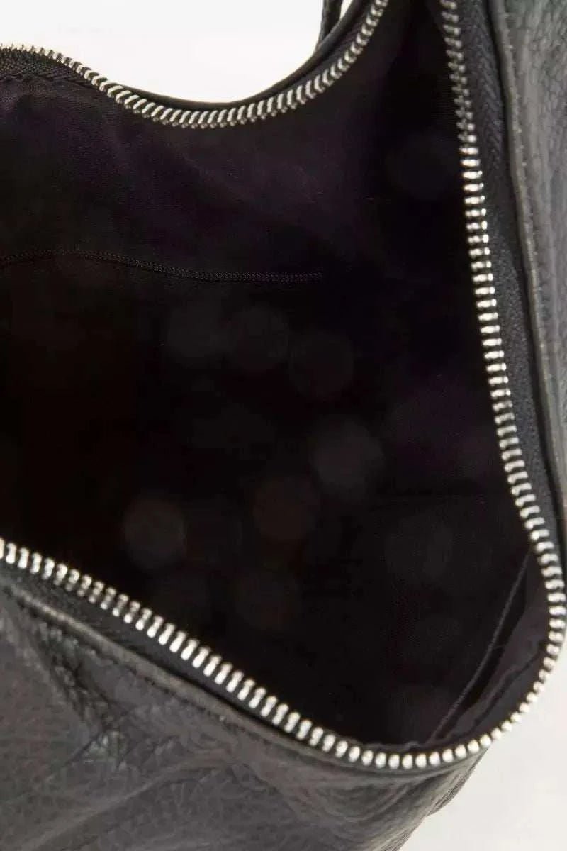 Larger Leather Crescent Shoulder Bag - GlowUp Garments