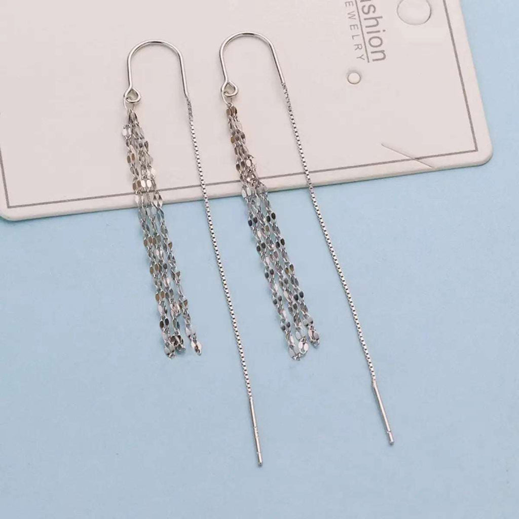 925 Sterling Silver Threader Earrings - GlowUp Garments
