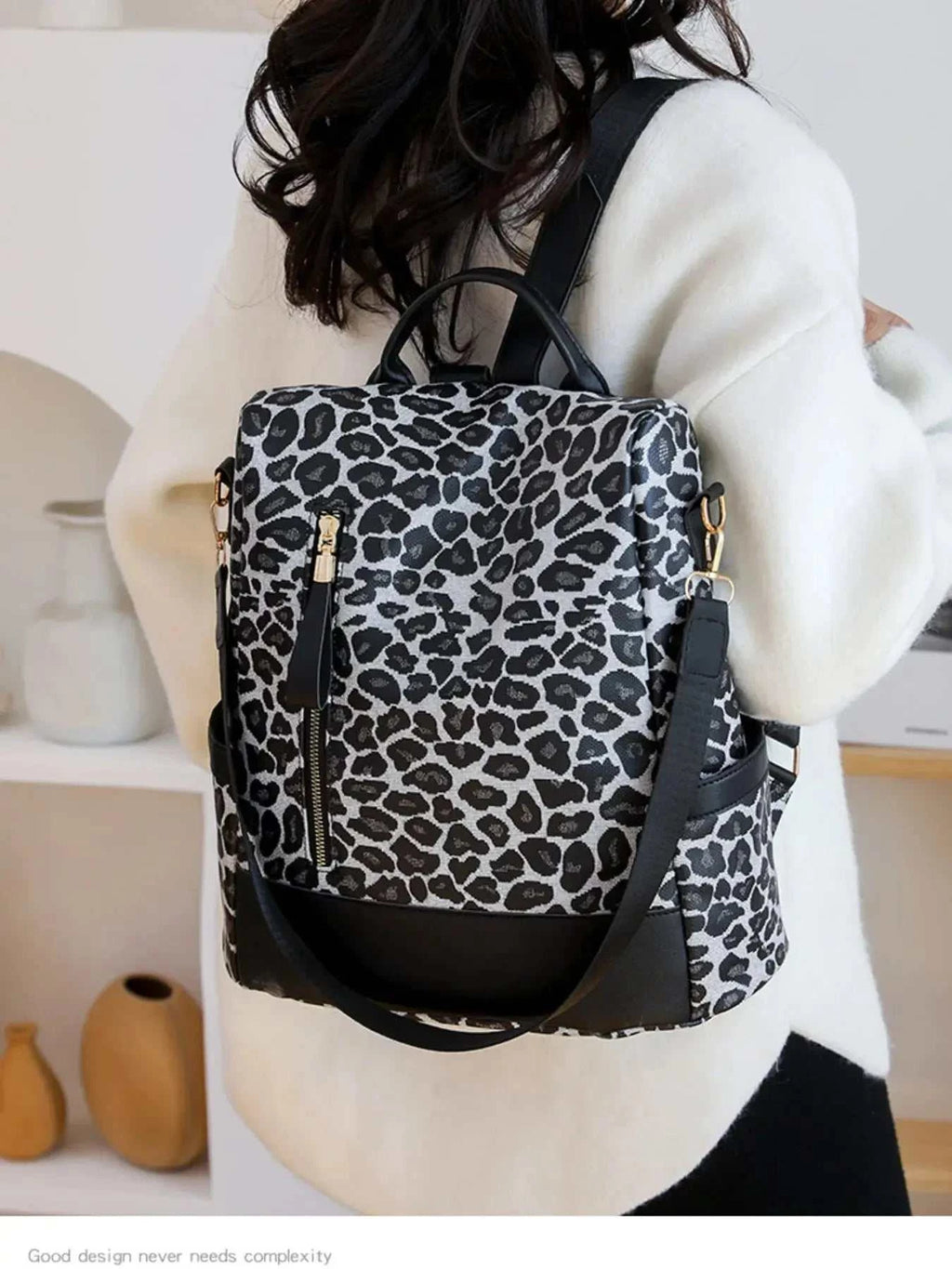 Leopard Print Backpack Bag - GlowUp Garments