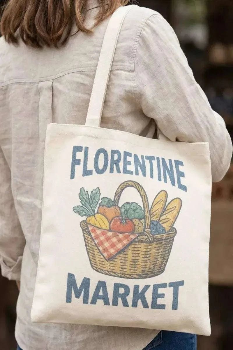 Florentine Market Tote Bag - GlowUp Garments