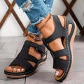 Open Toe Wedge Sandals - GlowUp Garments