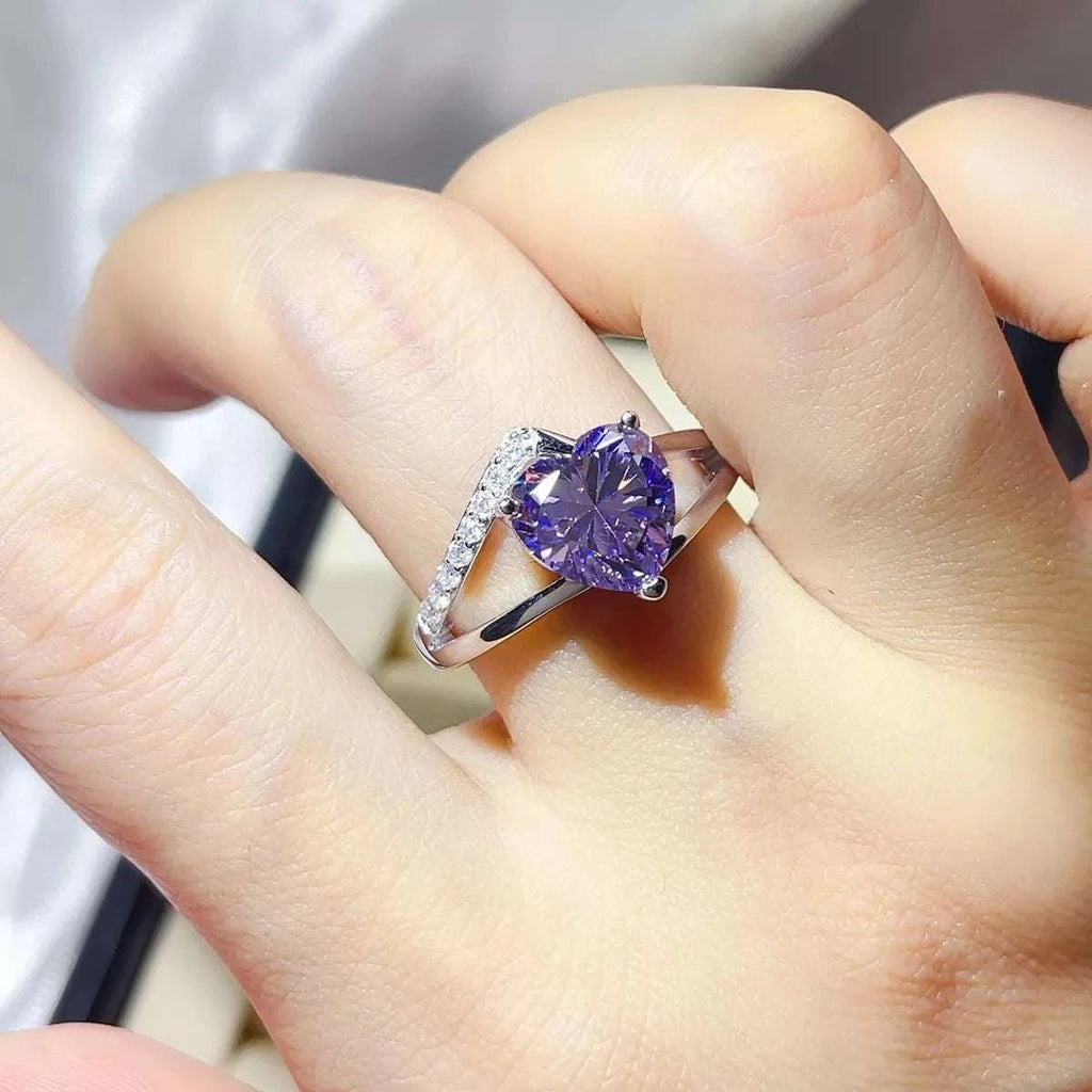 3 Carat 925 Sterling Silver Moissanite Ring - GlowUp Garments