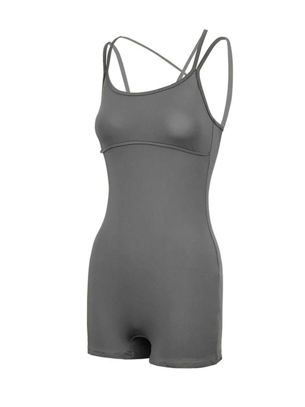 Double Spaghetti Strap Active Romper - GlowUp Garments