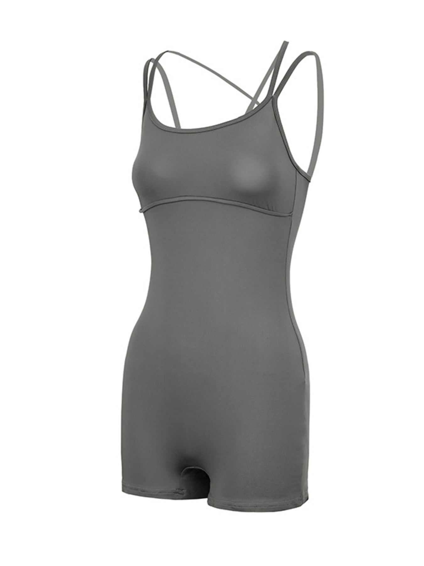 Double Spaghetti Strap Active Romper - GlowUp Garments