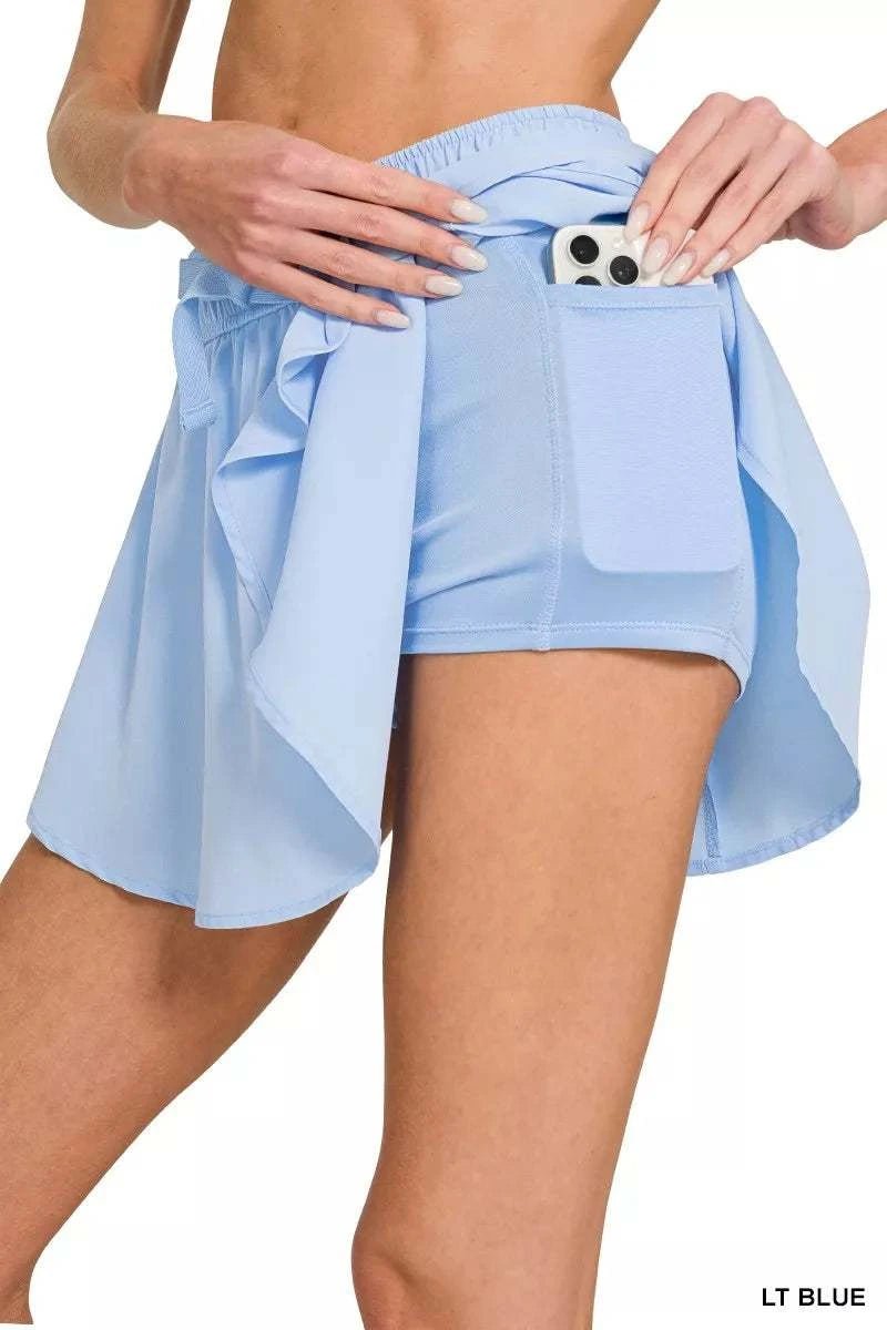 Soft Woven Active Skorts with Pockets - GlowUp Garments
